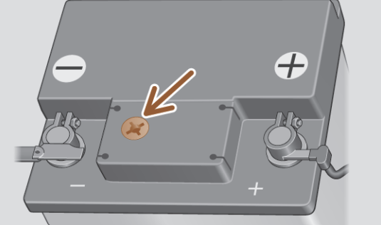 Grafik zum Prüfen des Säurestandes bei einer CUPRA Autobatterie