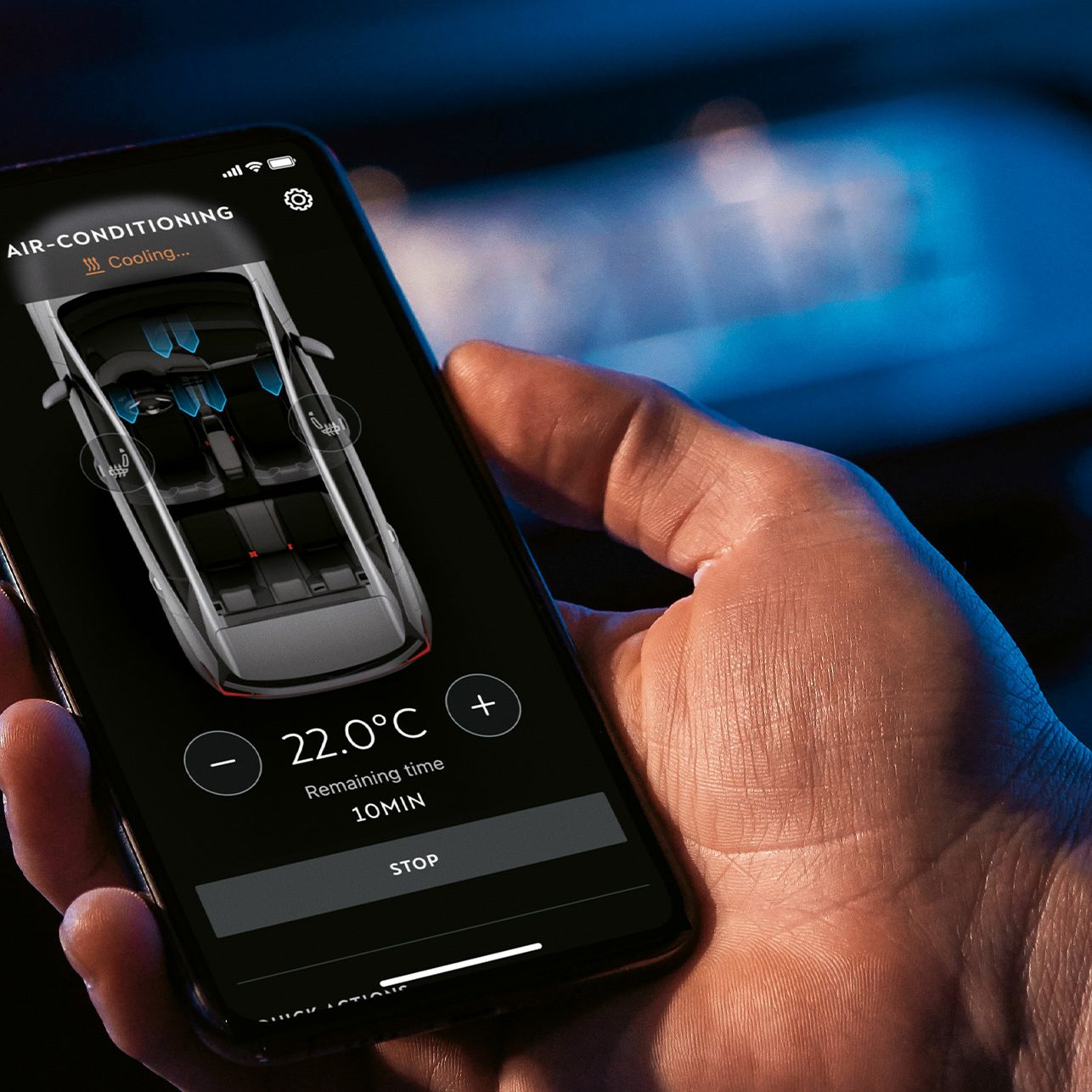 Ansicht der MyCUPRA App am Smartphone