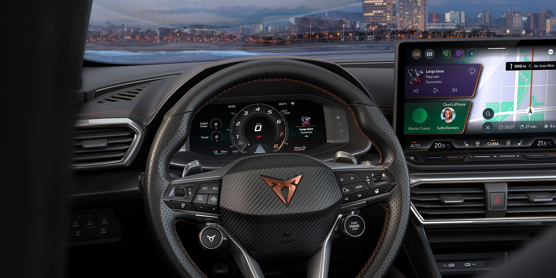 Detailansicht des Digitalen Cockpit im CUPRA FORMENTOR 